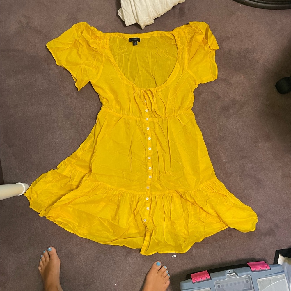 J. Crew Factory Sunny Yellow Mini Dress